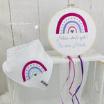 Stickdatei Regenbogen - zwei Größen, Baby, Kind, Mama, Mutterpass, Uheft - Sewando