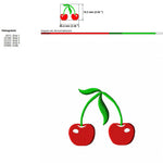 Stickdatei Kirschen - zwei Varianten, Rahmen ab 10 cm x 10 cm, Kirsche, Frucht - Sewando