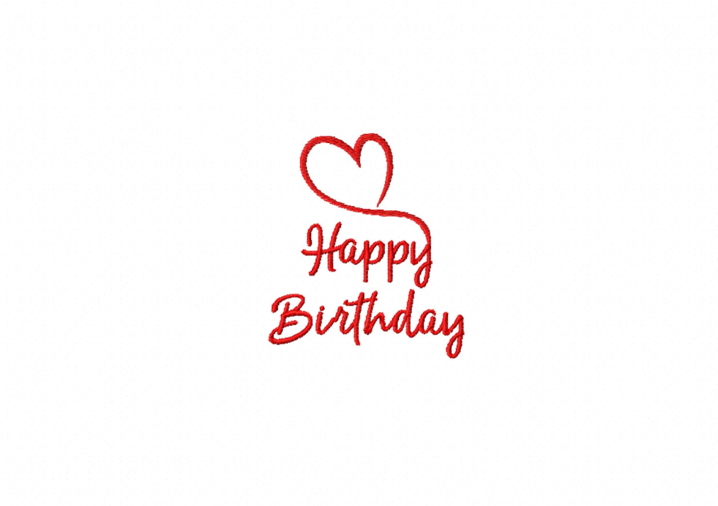 Stickdatei Schriftzug Happy Birthday, Glückwunsch, Geburtstag - Sewando