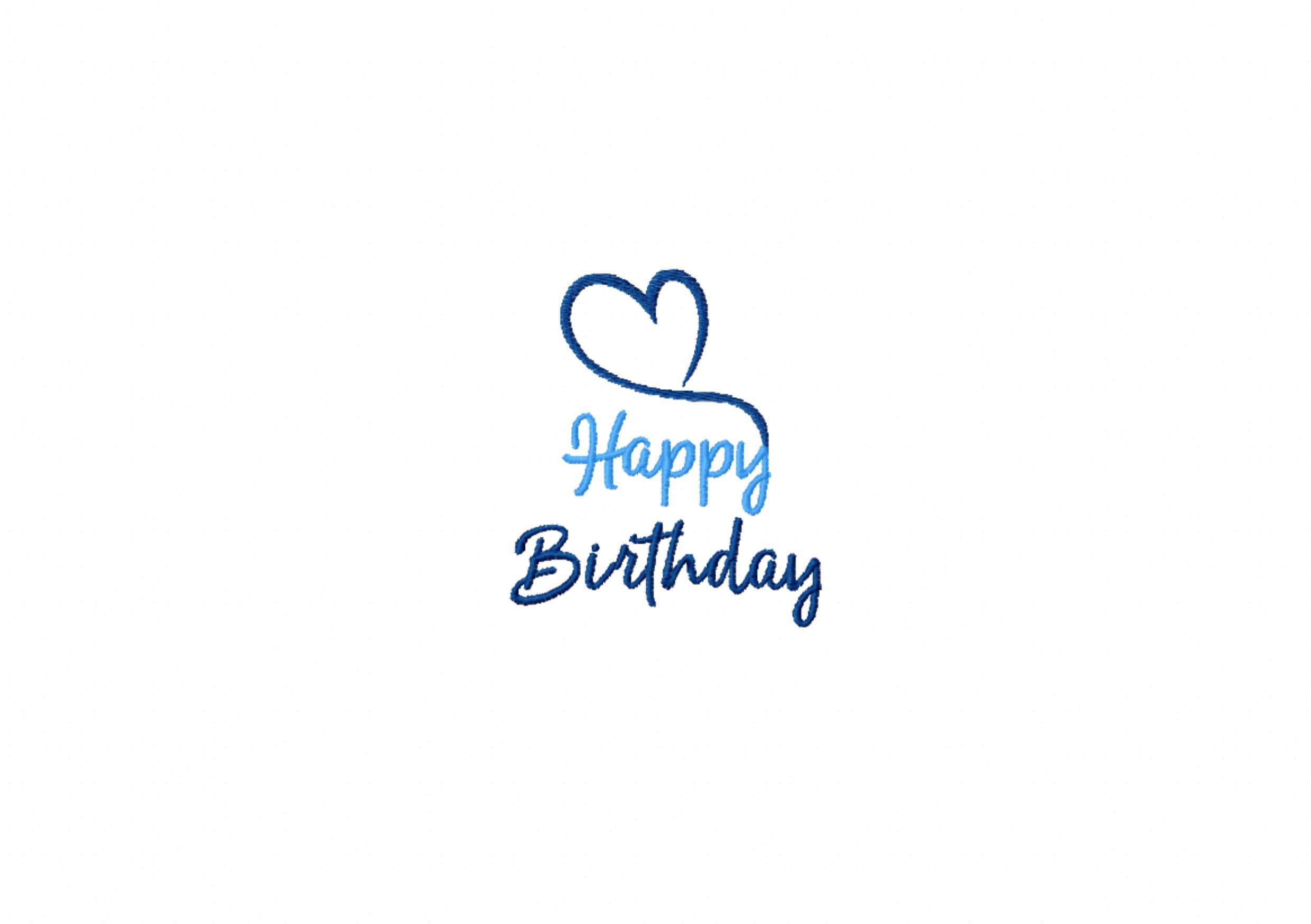 Stickdatei Schriftzug Happy Birthday, Glückwunsch, Geburtstag - Sewando