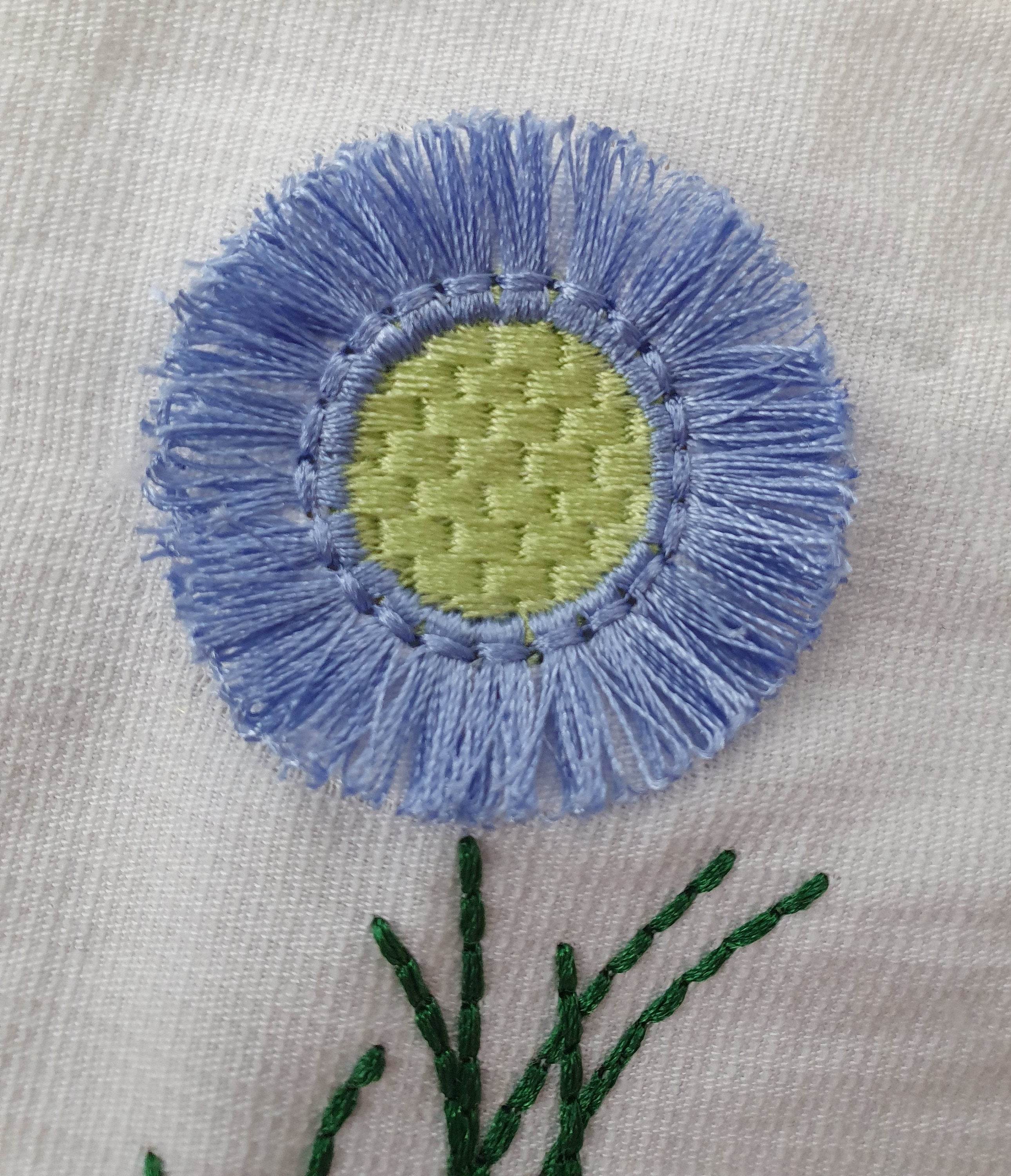 Stickdatei Fransenblume - Rahmen ab 10 cm x 10 cm, Blume, Sonnenblume, Fransen - Sewando