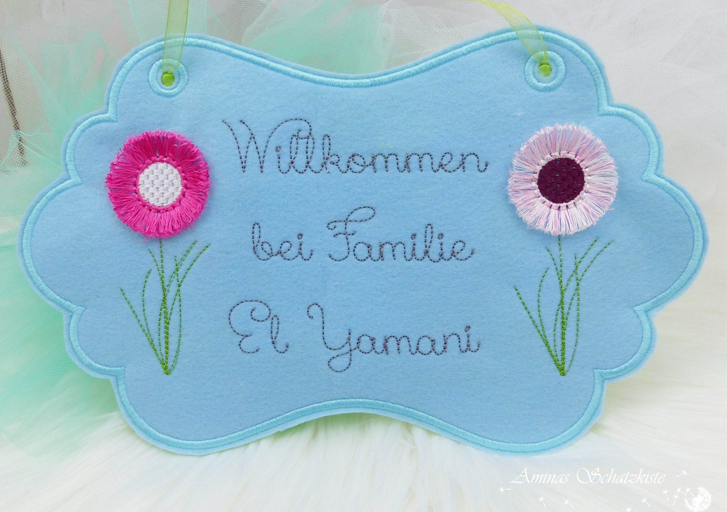Stickdatei Fransenblume - Rahmen ab 10 cm x 10 cm, Blume, Sonnenblume, Fransen - Sewando
