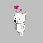 Stickdatei Bär Applikation 2 Größen, 10x10 und 13x18, Redwork, Blume, Aufnäher - Sewando