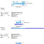 Stickdatei Sprüche, Spruch, Schriften - Sewando