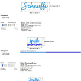 Stickdatei Sprüche, Spruch, Schriften - Sewando