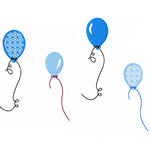 Stickdatei Luftballon - zwei Varianten, Rahmen ab 10 cm x 10 cm, Ballon, Spitze, sticken - Sewando
