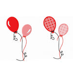 Stickdatei Luftballon - zwei Varianten, Rahmen ab 10 cm x 10 cm, Ballon, Spitze, sticken - Sewando
