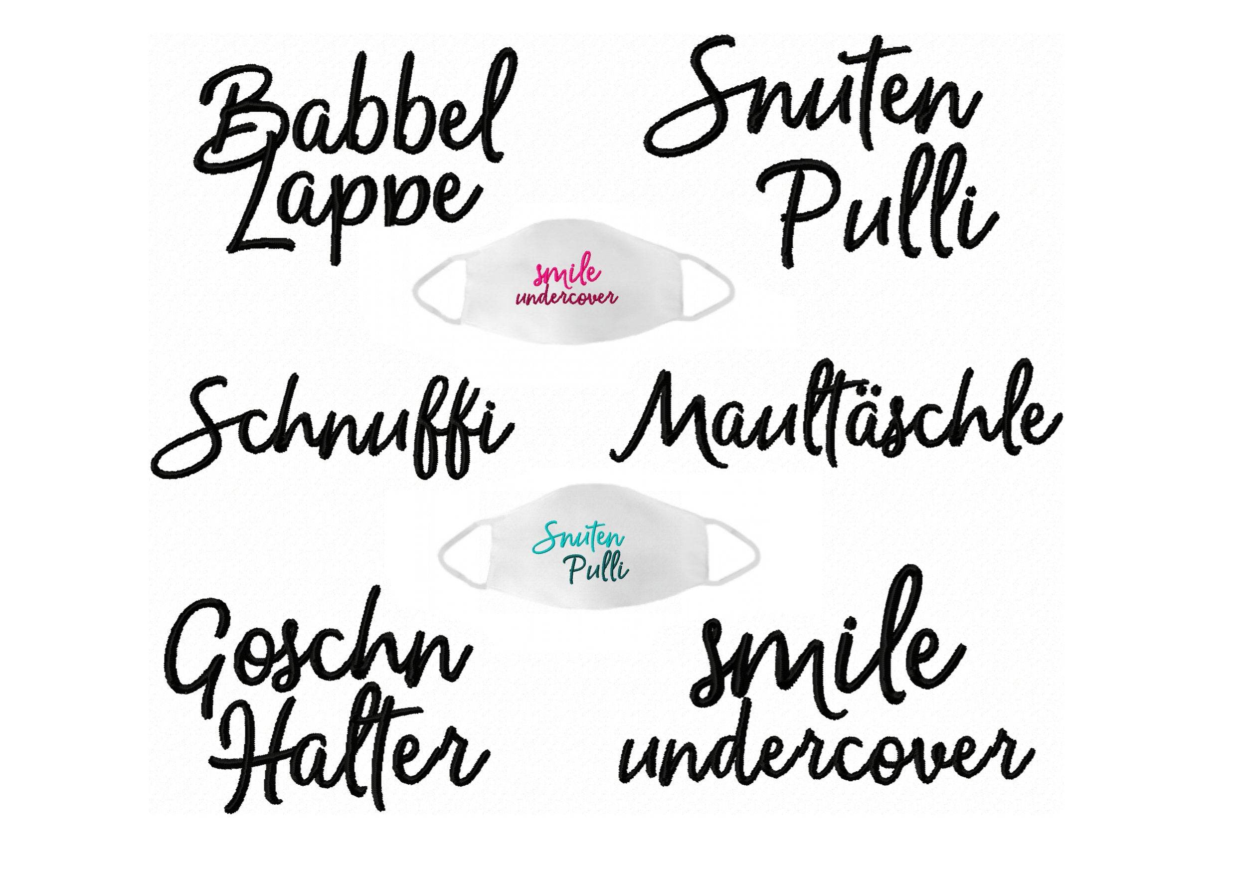Stickdatei Sprüche, Spruch, Schriften - Sewando