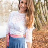 Dirndlbluse mit Stehkragen und Schluppe, Elegante, Gr. 32-50, PDF Schnittmuster
