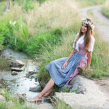 Dirndlbluse mit Stehkragen und Schluppe, Elegante, Gr. 32-50, PDF Schnittmuster