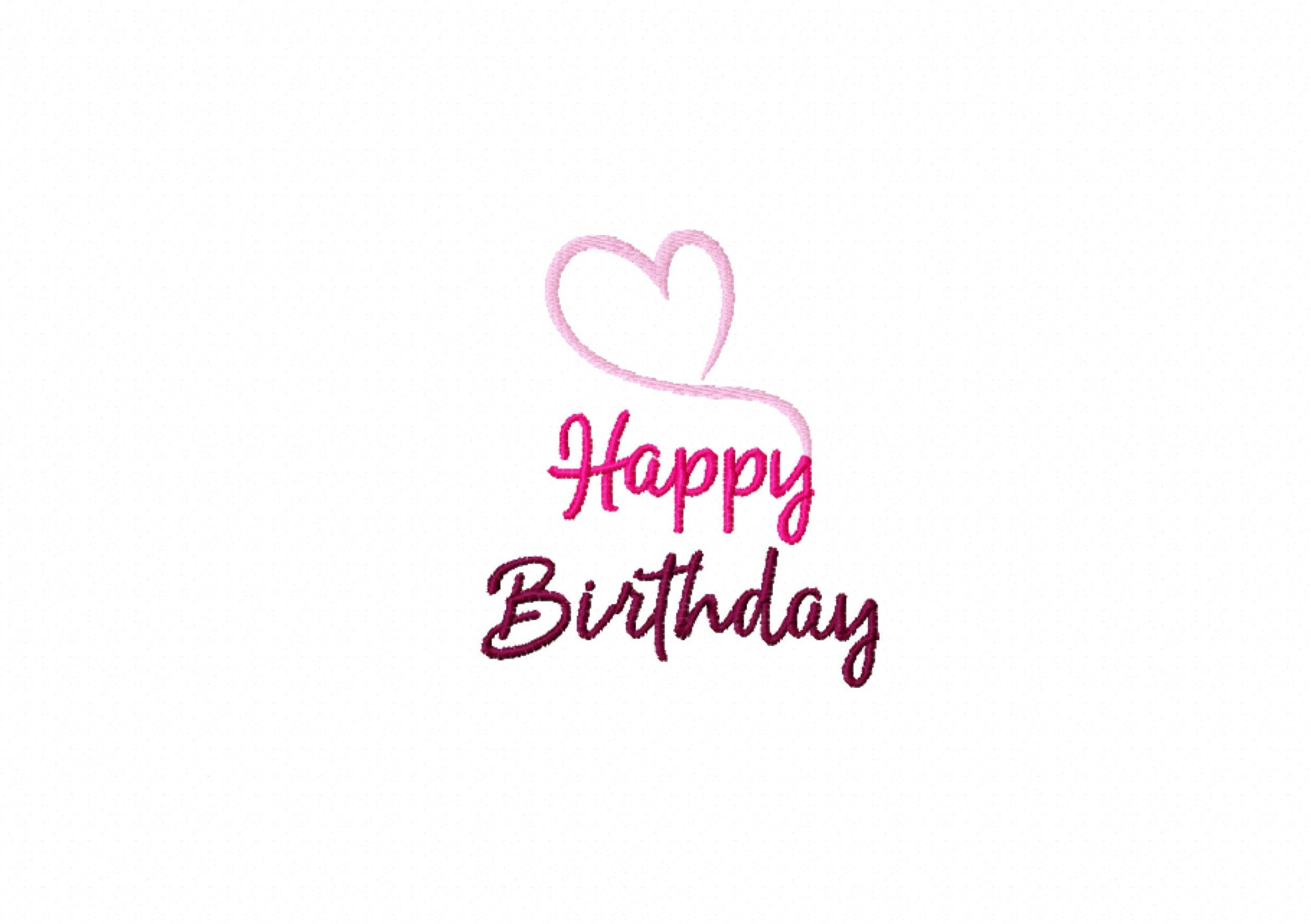Stickdatei Schriftzug Happy Birthday, Glückwunsch, Geburtstag - Sewando