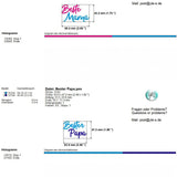 Stickdatei Schrift Familie, Rahmen ab 10 cm x 10 cm, Mama, Papa, Oma, Opa, Schriftzug, Spruch, Bruder, Schwester - Sewando