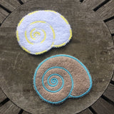 Abschminkpad Schneckenhaus Stickdatei ITH 10x10 cm Waschpad Muschel Meer Strand maritim Sommer Garten - Sewando