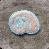 Abschminkpad Schneckenhaus Stickdatei ITH 10x10 cm Waschpad Muschel Meer Strand maritim Sommer Garten - Sewando