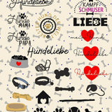 Plotterdatei DOGLOVE - HUNDELIEBE - Mega Deko - Hund Hundedeko SVG DXF PLOTT - Sewando