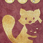 Schatten-Stickdatei - Waschbaer-Fuchs-Katzen - 10x10 18x13, - Sewando