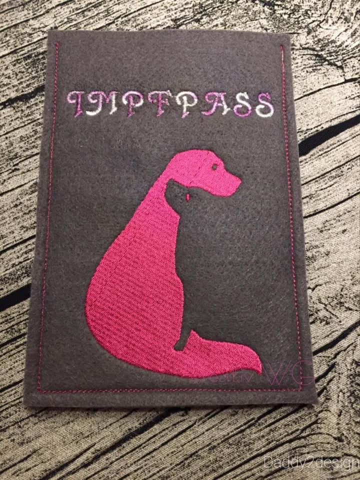 Schatten-Illusions-Stickdatei - Hunde Liebe 1 - 10x10 18x13, Stickdatei - Sewando
