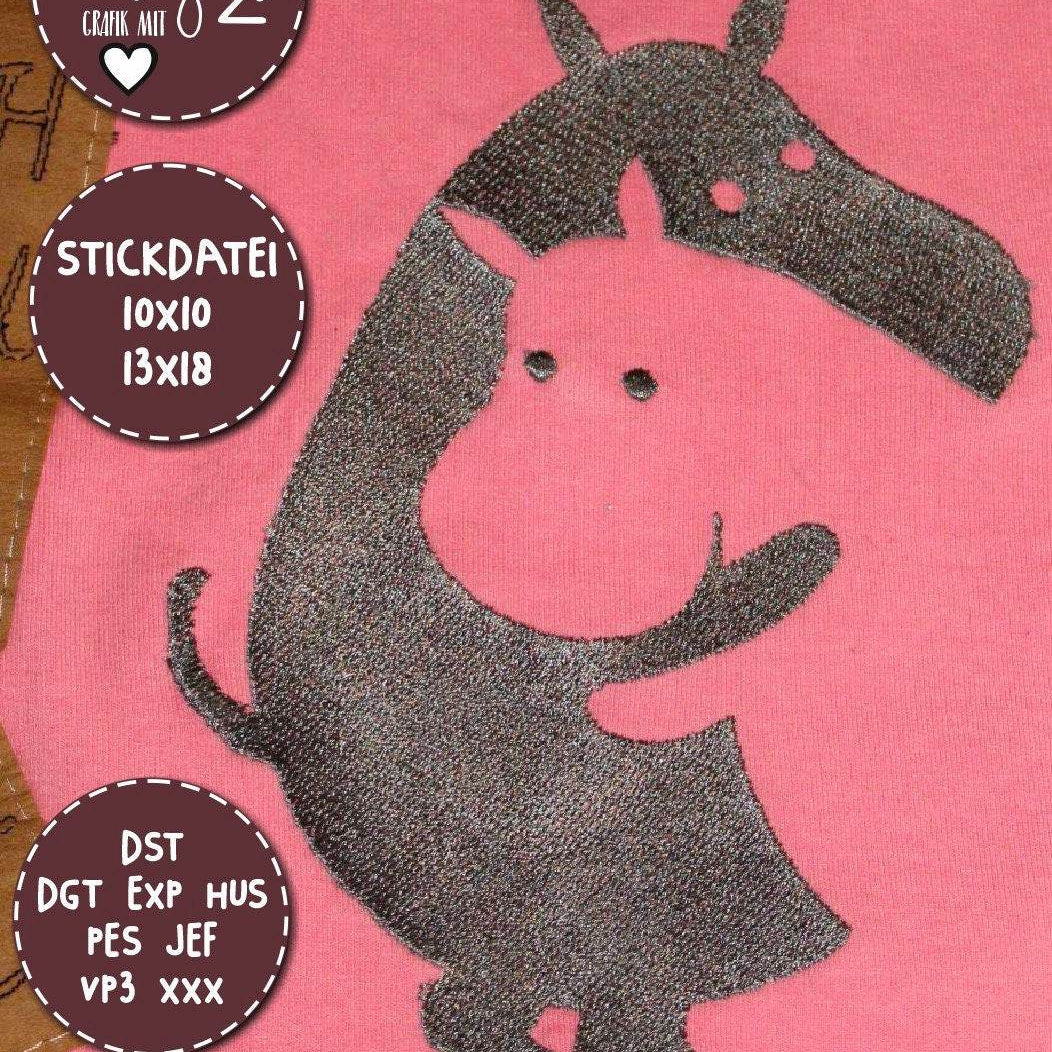 Schatten-Illusions-Stick - HIPPOS / NILPFERDE - 10x10 18x13, Stickdatei - Sewando