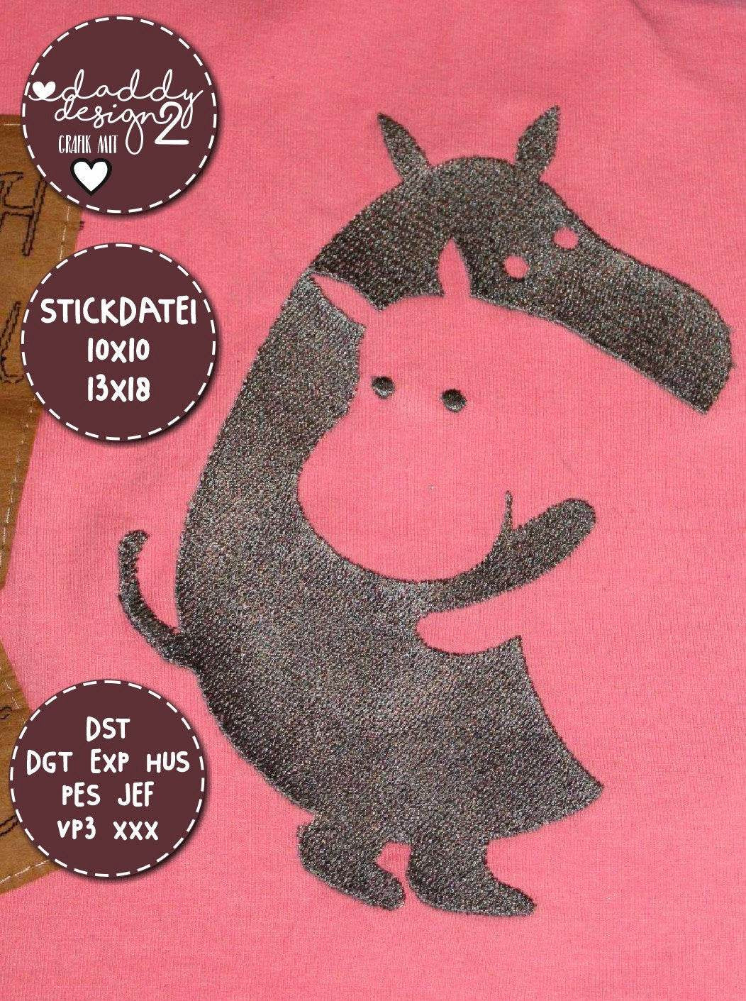 Schatten-Illusions-Stick - HIPPOS / NILPFERDE - 10x10 18x13, Stickdatei - Sewando