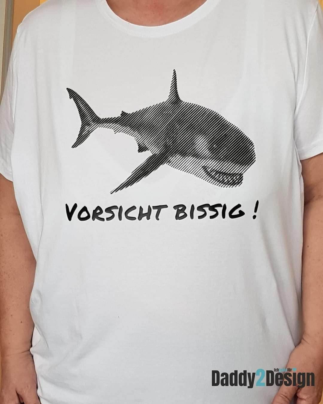 Hai LineArt Achtung bissig Foto Illusionsplott, Plotterdatei, Laserdatei - Sewando