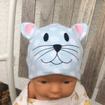 Baby-Mütze Stickdatei ITH KU 34-42 16x26 Katze Bär Bärenmütze Katzenmütze Frühchen Ohrenmütze - Sewando