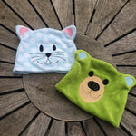 Baby-Mütze Stickdatei ITH KU 34-42 16x26 Katze Bär Bärenmütze Katzenmütze Frühchen Ohrenmütze - Sewando
