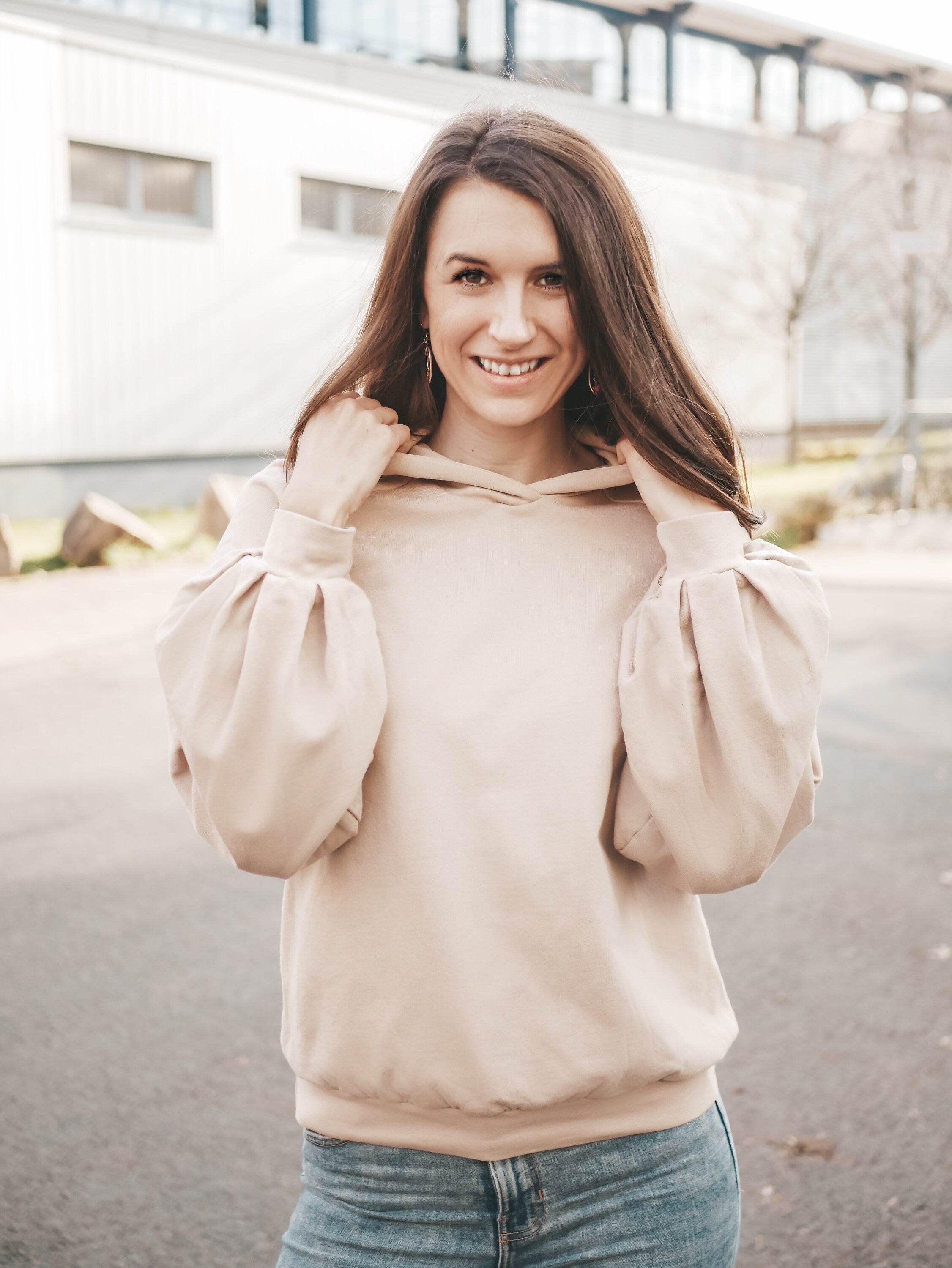 Sweater, Hoodie Damen ALLDAY HOODIE, Gr. 32-50, PDF Schnittmuster - Sewando