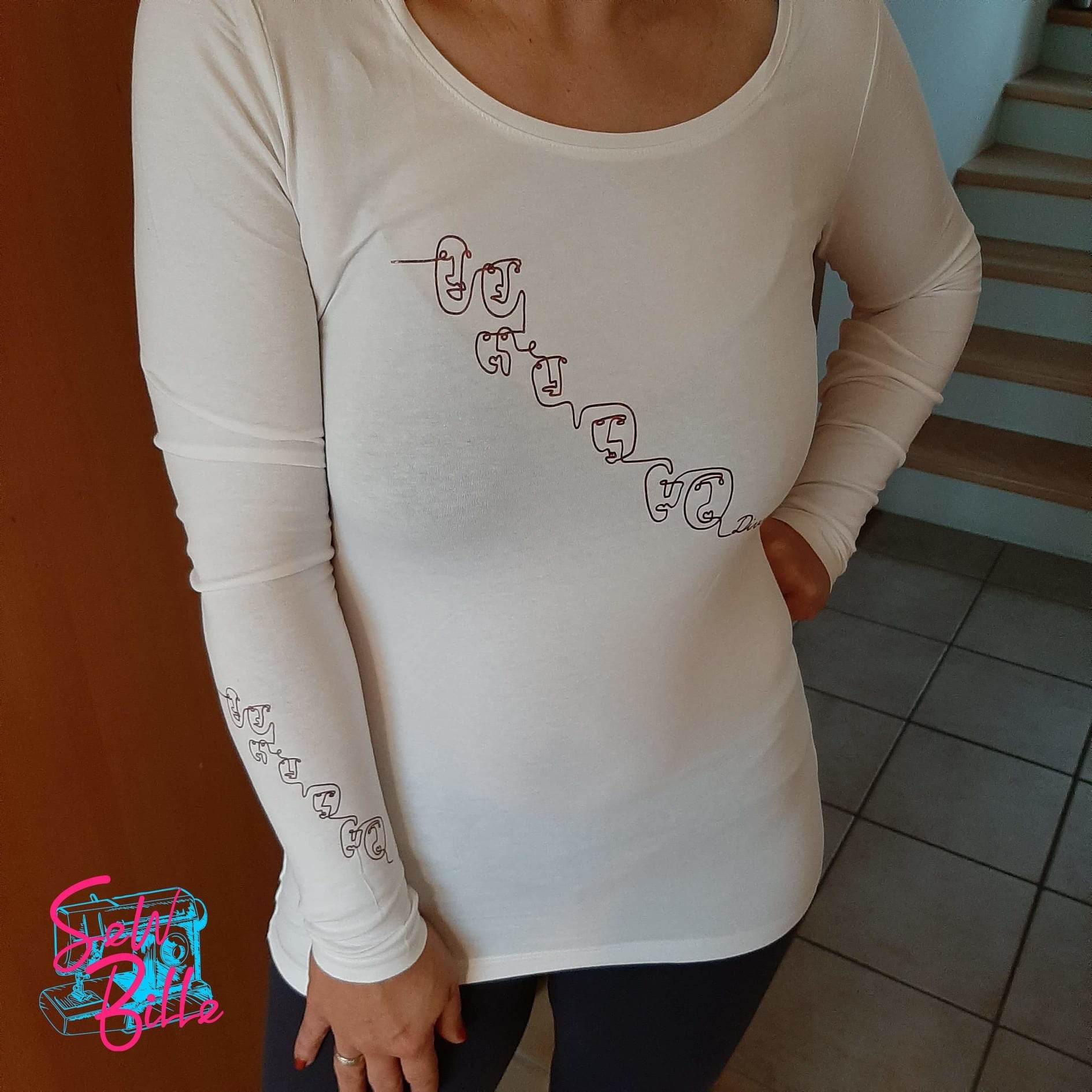 Plotterdatei Diversity - Vielfalt 1 Linien-Gesichter ART BY ANNA K. SVG und DXF - Sewando
