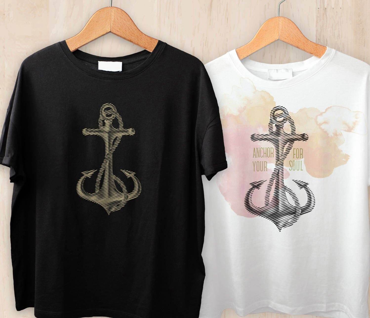 ANKER deiner Seele Anchor for your Soul LineArt, Plotter und Laser-Datei als SVG und DXF - Sewando