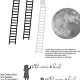 MOND LineART - bis zum Mond und zurück - KinderVersion, Plotter und Laser-Datei als SVG und DXF - Sewando