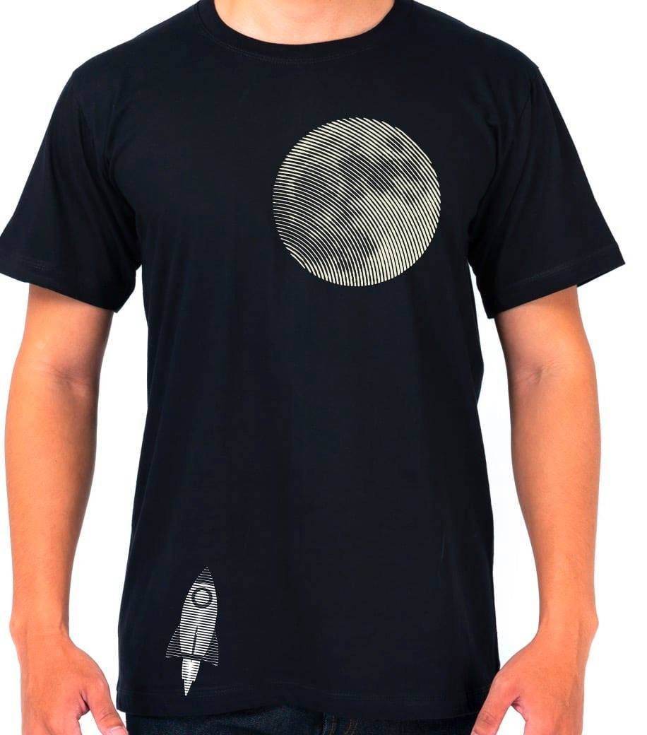 MOND LineART - bis zum Mond und zurück -Wolf, Spruch, Rakete Plotterdatei, Laserdatei - Sewando