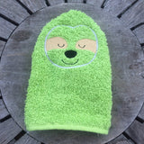 Faultier-Waschlappen Stickdatei ITH 13x18 Waschhandschuh Geschenk Geburt Geburtstag Tiere Zoo - Sewando