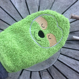 Faultier-Waschlappen Stickdatei ITH 13x18 Waschhandschuh Geschenk Geburt Geburtstag Tiere Zoo - Sewando