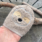Faultier-Waschlappen Stickdatei ITH 10x10 Waschhandschuh Geschenk Pad - Sewando