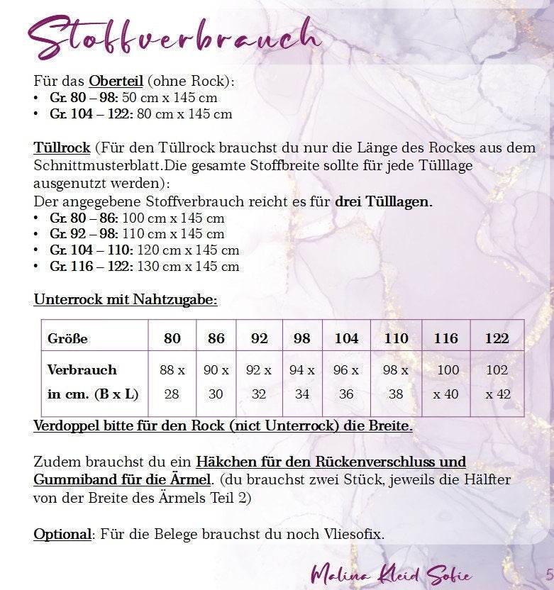 Schnittmuster Kleid Sofie Größen 80-122 - Sewando