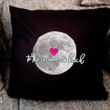 Plotterdatei MOND LineART - bis zum Mond und zurück - inkl Schriftzug und Template - Sewando