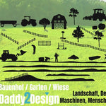 Bauernhof Garten Wiese Weide MULTIPLOTT, Plotter- Laser-Datei als SVG und DXF - Sewando