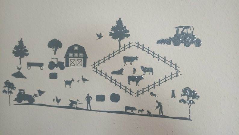 Bauernhof Garten Wiese Weide MULTIPLOTT, Plotter- Laser-Datei als SVG und DXF - Sewando