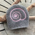 Schneckenhaus-Waschlappen Stickdatei ITH 10x10 Schnecke Waschhandschuh Muschel maritim Strand Garten - Sewando