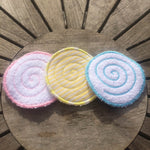 Abschminkpad Spirale Stickdatei ITH 10x10 cm Waschpad rund Kosmetikpad Pad - Sewando