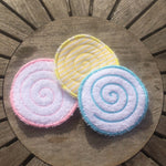 Abschminkpad Spirale Stickdatei ITH 10x10 cm Waschpad rund Kosmetikpad Pad - Sewando