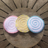 Abschminkpad Spirale Stickdatei ITH 10x10 cm Waschpad rund Kosmetikpad Pad - Sewando