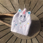 Einhorn-Waschlappen Stickdatei ITH 13x18 Waschhandschuh Geburt Geschenk Fabelwesen - Sewando