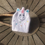 Einhorn-Waschlappen Stickdatei ITH 13x18 Waschhandschuh Geburt Geschenk Fabelwesen - Sewando