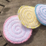 Abschminkpad Spirale Stickdatei ITH 10x10 cm Waschpad rund Kosmetikpad Pad - Sewando