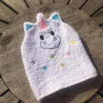 Einhorn-Waschlappen Stickdatei ITH 13x18 Waschhandschuh Geburt Geschenk Fabelwesen - Sewando