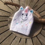 Einhorn-Waschlappen Stickdatei ITH 13x18 Waschhandschuh Geburt Geschenk Fabelwesen - Sewando
