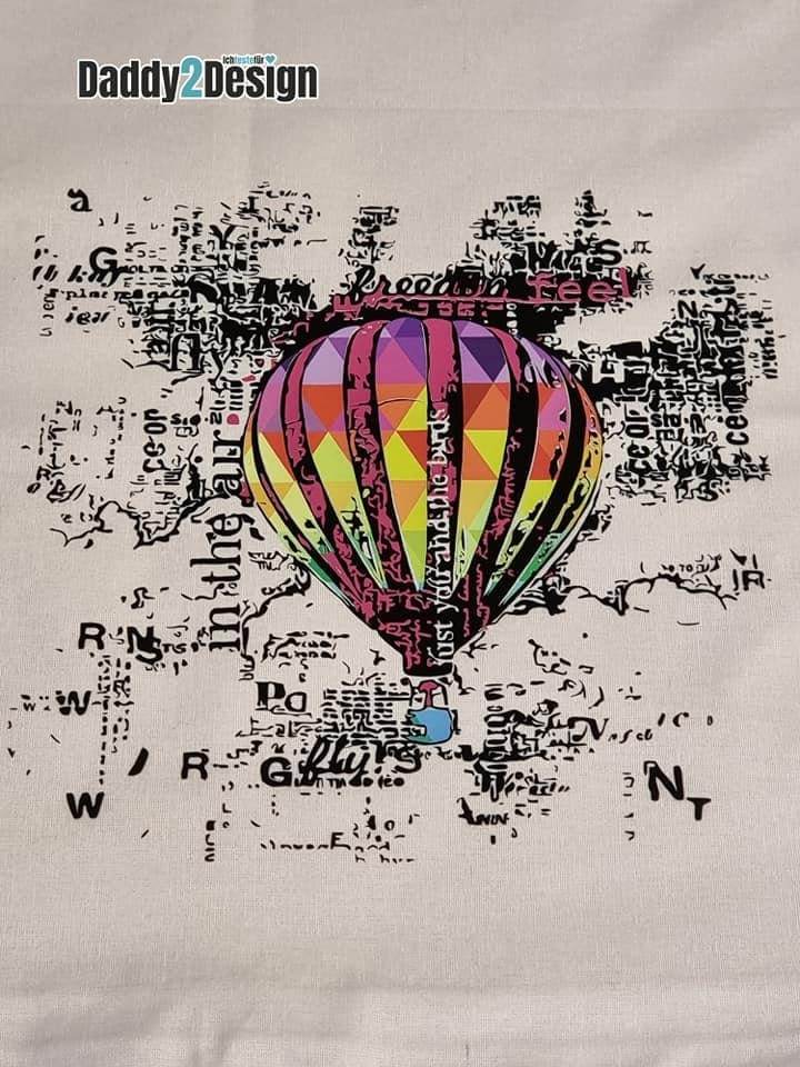 BallonTraum - cooles Supertrash 3 Farben Motiv, PLOTTERDATEI als SVG und DXF - Sewando