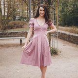 Dirndlkleid MIRABELLA mit Puffärmeln und V-Ausschnitt, Gr. 32-50, PDF Schnittmuster