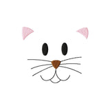 Stickdatei "Gesicht Katze"  10x10 cm Applikation Anleitung in deutscher Sprache